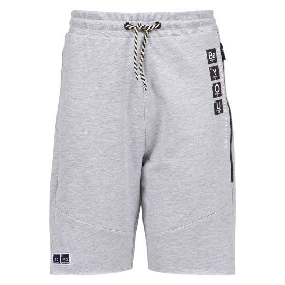 Shorts med lomme gråmelert