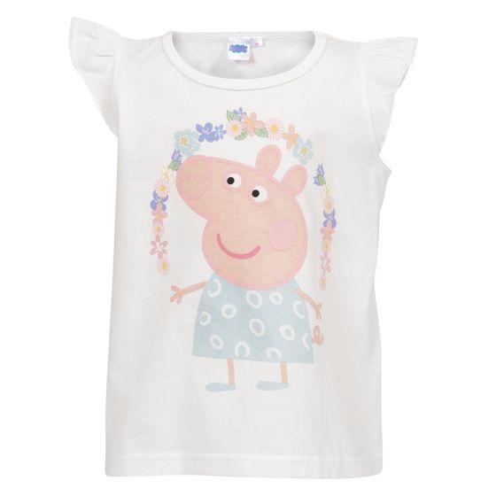 Peppa Gris Pyjamas sett hvit-blå