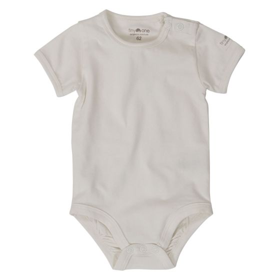 Body med kort erm offwhite