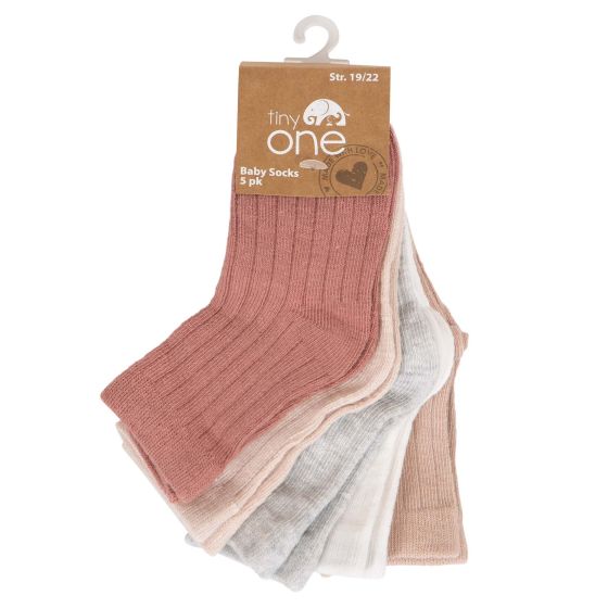 Sokker i 5pk rosa