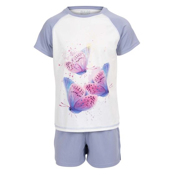 T-skjorte og shorts sett lilla