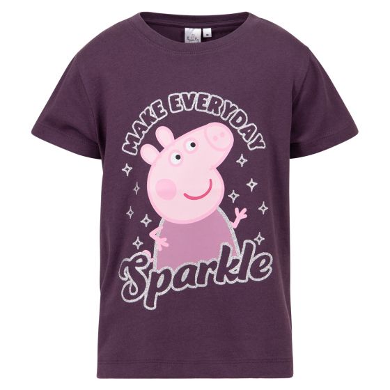 Peppa Gris T-skjorte vinrød.