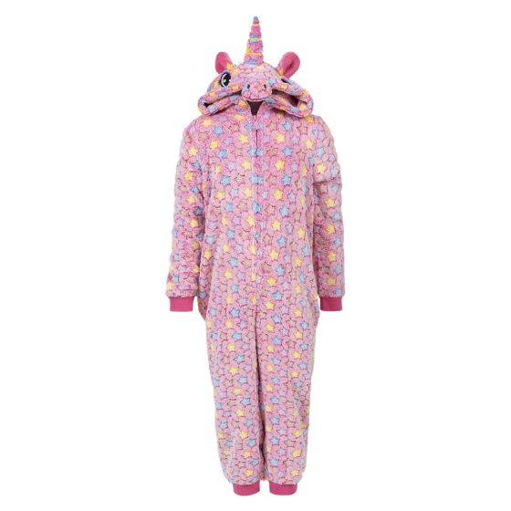 Enhjørning jumpsuit rosa.