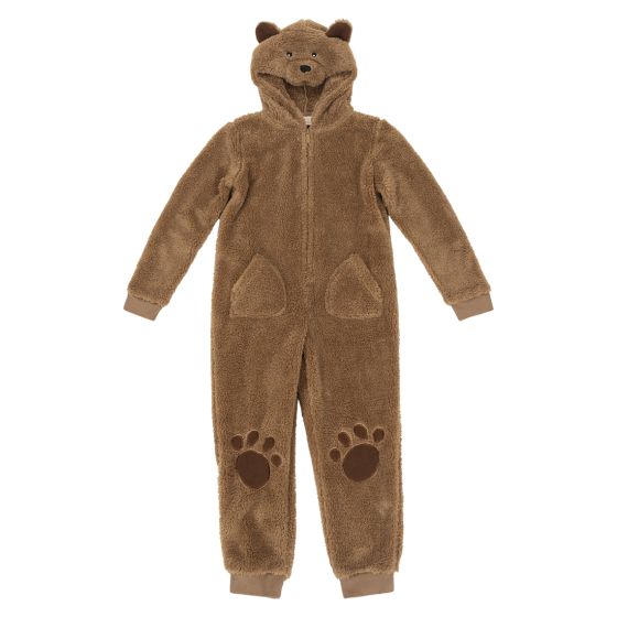 Kosebamse jumpsuit Lysebrun