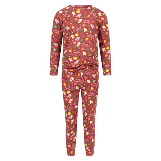 Julemorgen pyjamas til barn rød.