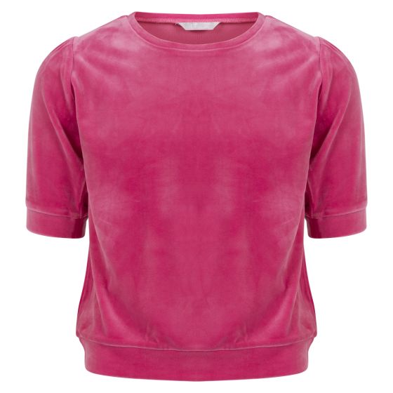 Mari Velour genser til barn fuksia