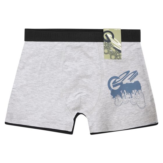 Boxer 3pk Street Vision Gråmelert-sort