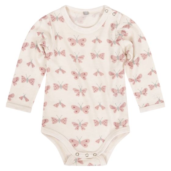 Safa Body i ull/bambus Poppy Krem-rosa.