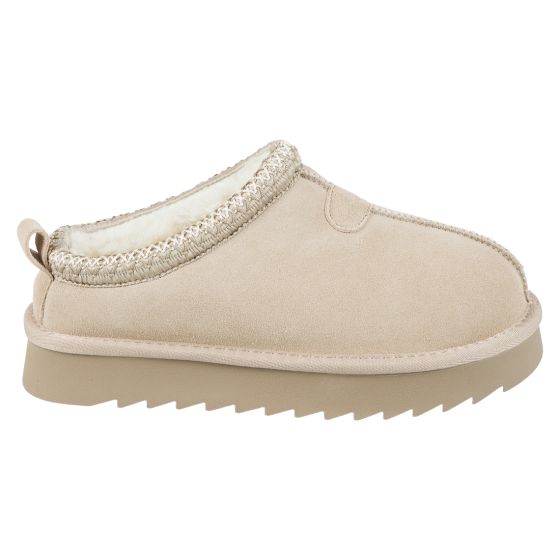 Slippers tøffel, skinn Tessa Beige