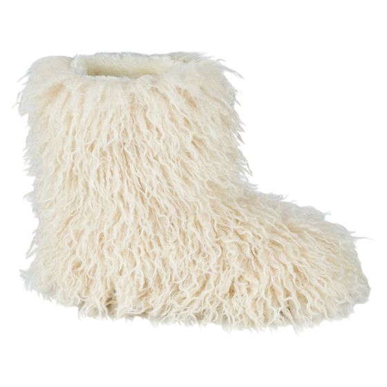Snøboots fluffy vinter Beige