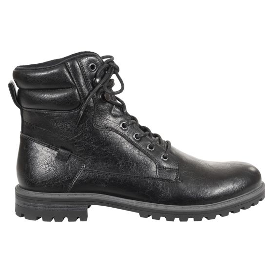 Dresset snøreboots Georg Sort
