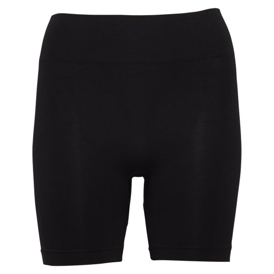 Sømløs sykkelshorts Sort