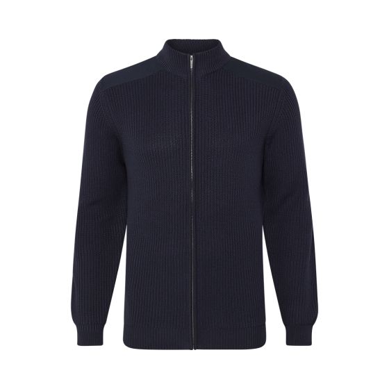Full zip Strikkejakke mørkeblå