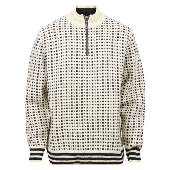 Islendergenser med 1/2 zip Valur Hvit