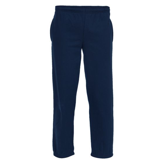 Basic joggebukse med strikk og snøring i livet marine