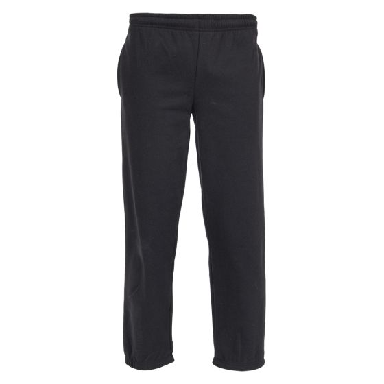 Basic joggebukse med strikk og snøring i livet sort