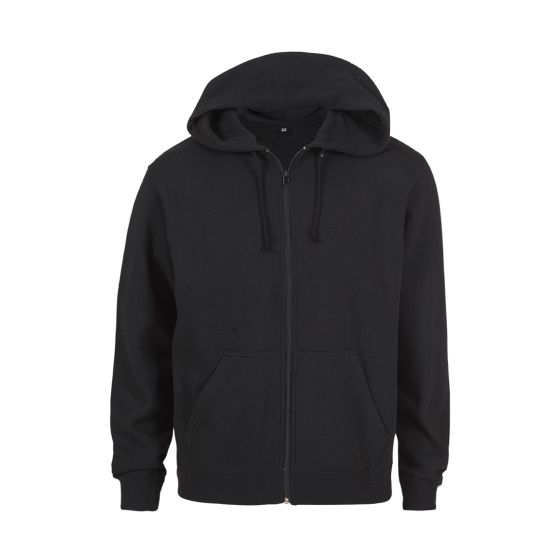 Basic hettejakke med glidelås sort.