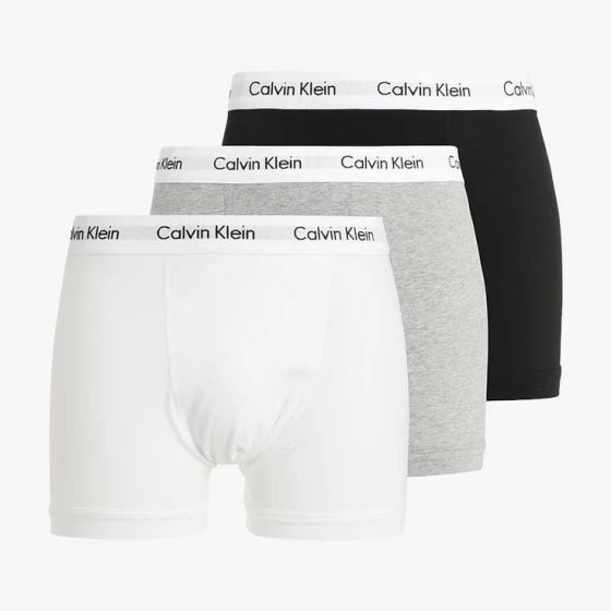 Calvin Klein boxer 3pk hvit, grå og sort.