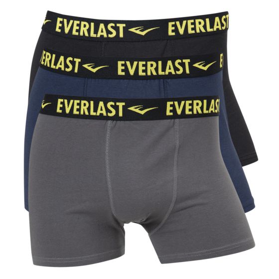Everlast 3-pk boxer sort, blå og grå