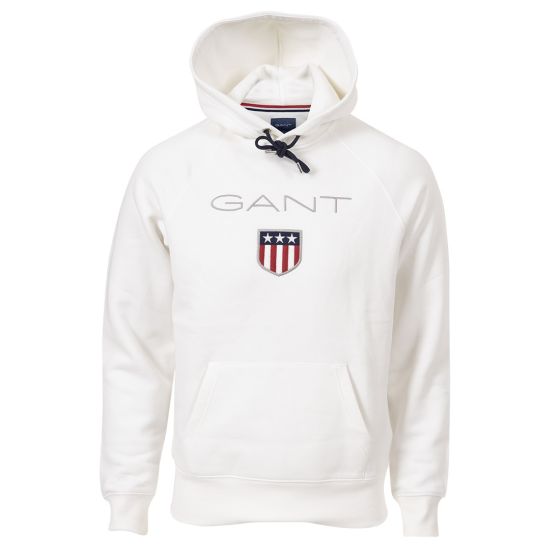 Gant Shield Hoodie hettegenser hvit