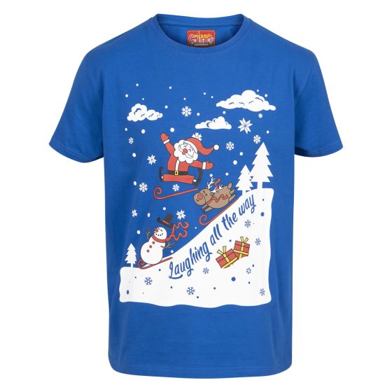Christmas t-shirt blå