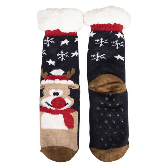 Crazy Christmas Julesokker med Anti-Skli svart