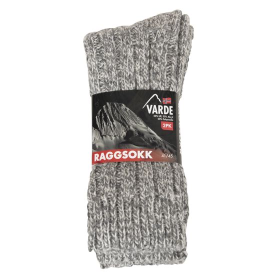 Varde Svalbard Raggsokk 2pk gråmelert