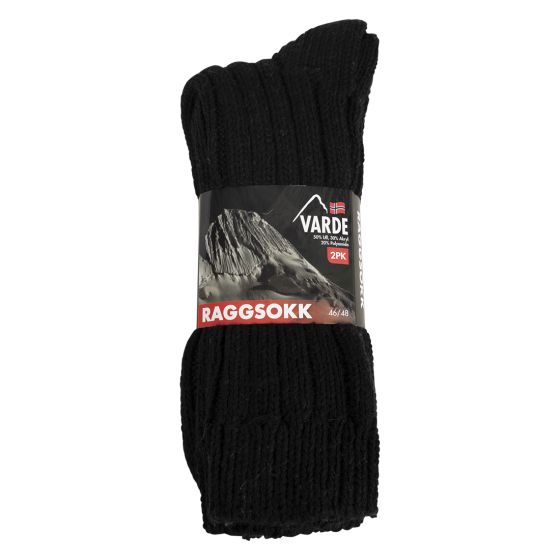 Varde Svalbard Raggsokk 2pk svart