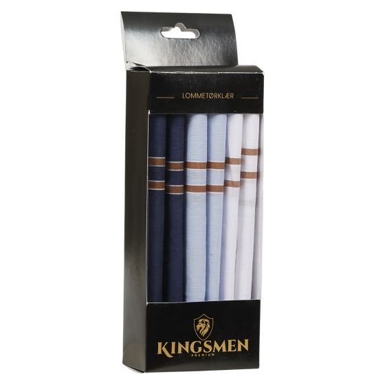 Lommetørkle Fredrik 6pk Blå..