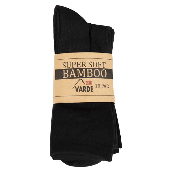 Bambus-dress-sokker 10 pk Sort