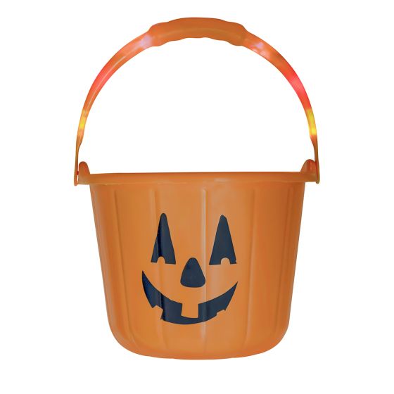 Halloween bøtte med ledlys 