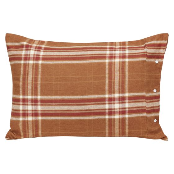 Myrkdalen flanell putetrekk 50x70 Rust.