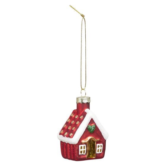 Glassder hus Christmas Rød