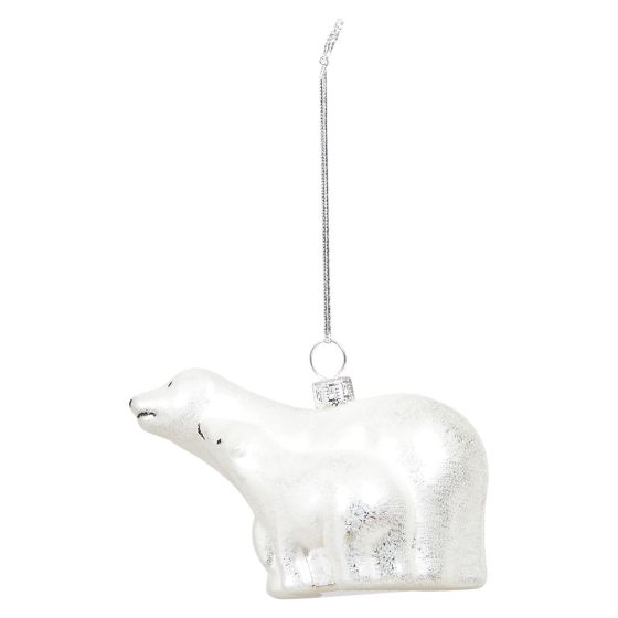 Glassdekor isbjørn Icebear Hvit
