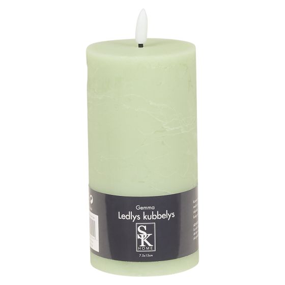Ledlys Gemma 15cm Grønn