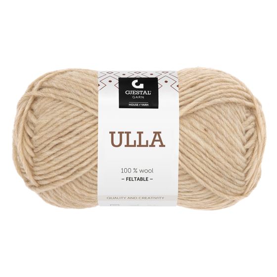 Ulla garnnøste lys beige melert