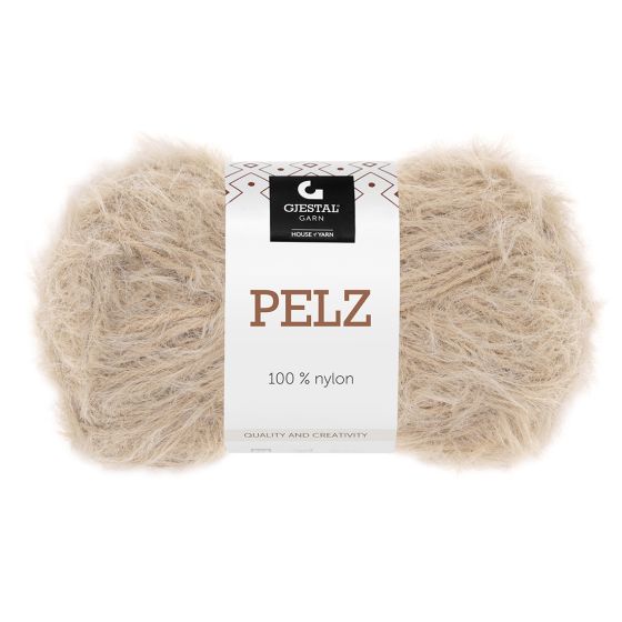 Pelz garnnøste beige