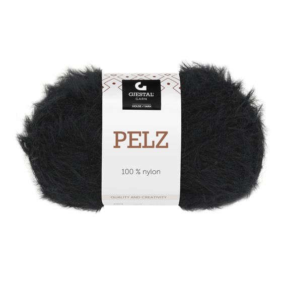 Pelz garnnøste svart