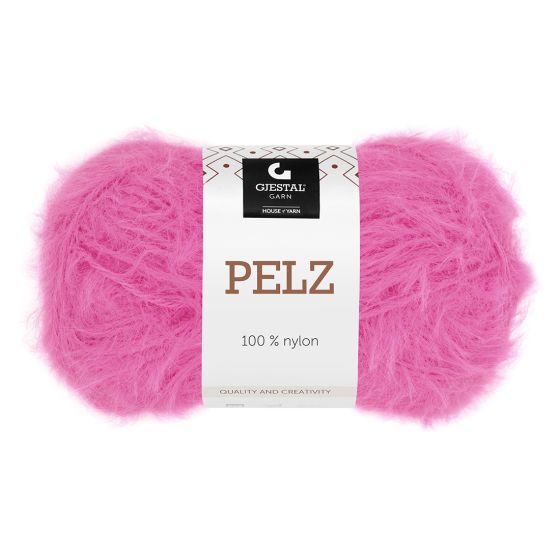 Pelz garnnøste fuksia