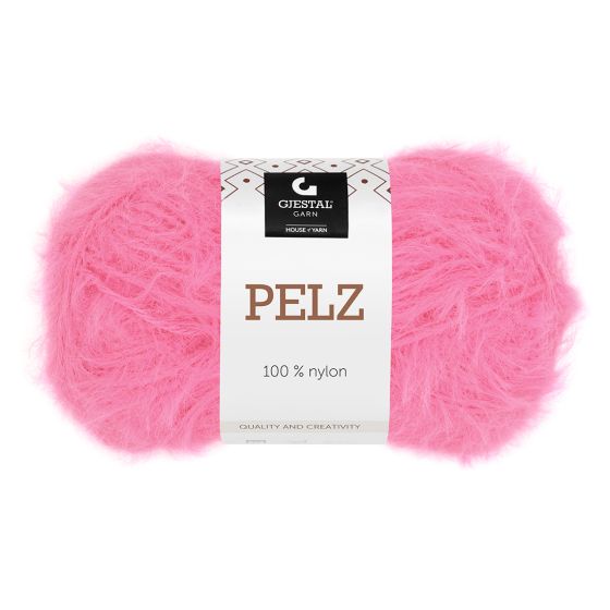 Pelz garnnøste neonrosa