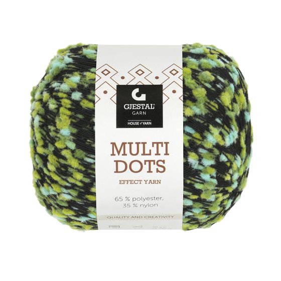 Multi dots garnnøste pæregrønn