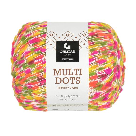 Multi dots garnnøste neon