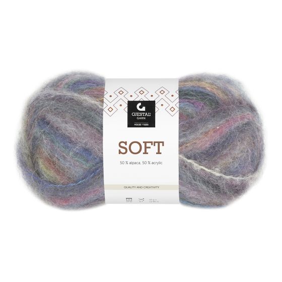 Soft flerfarget garnnøste
