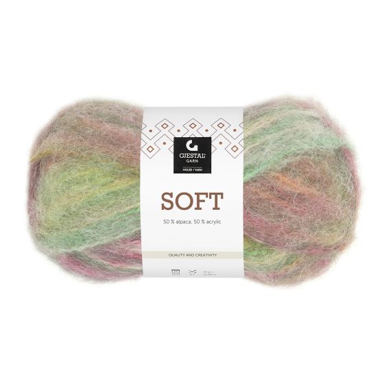 Soft flerfarget garnnøste 