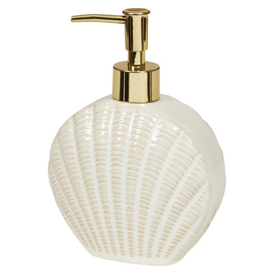 Såpedispenser Shell 12cm-Lx6cm-Wx18cm Krem