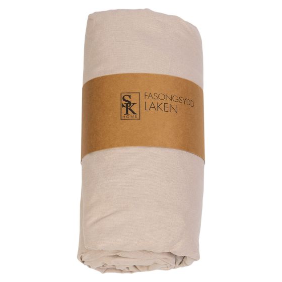 Fasongsydd laken 180x200 Beige