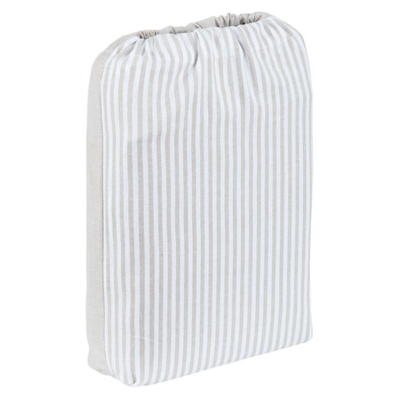 Sengesett glatt Linje Hvit-beige