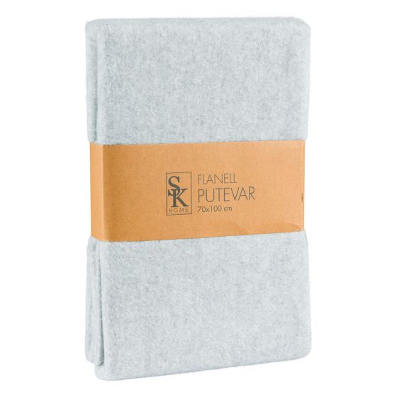 Putevar flanell 70x100 Gråmelert