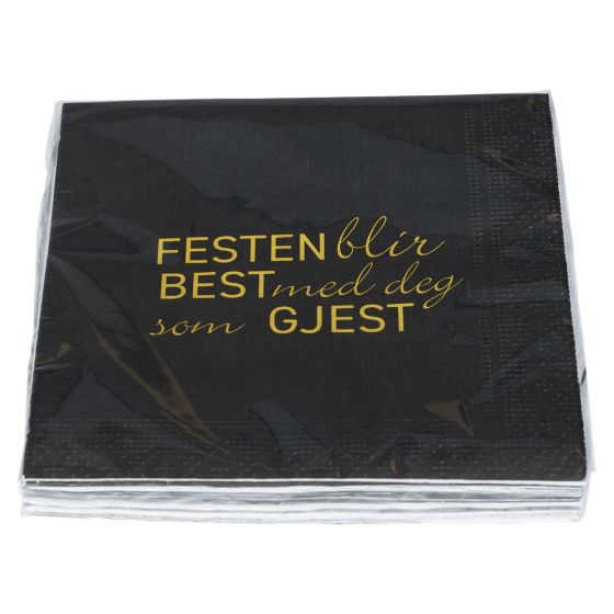 Serviett med tekst 12pk Original
