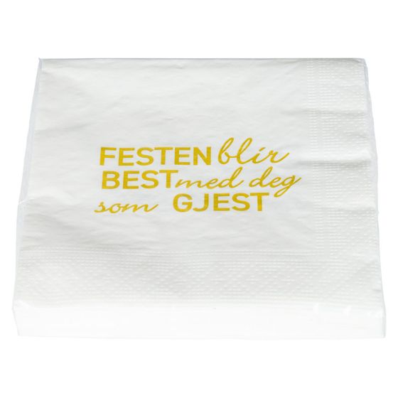 Serviett med tekst 12pk Original